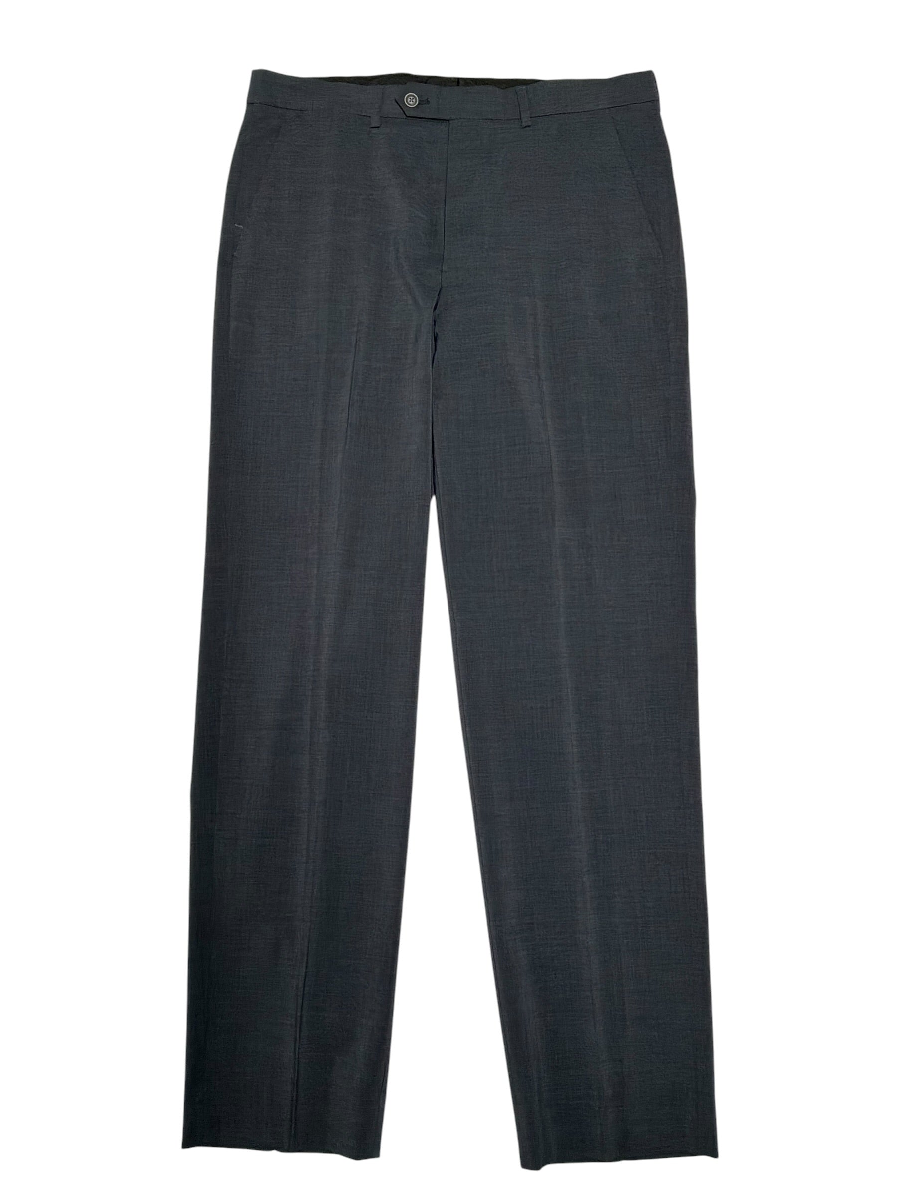 Nautica Mens Modern fit Dress Pants 34 / 34 Charcoal Grey Solid
