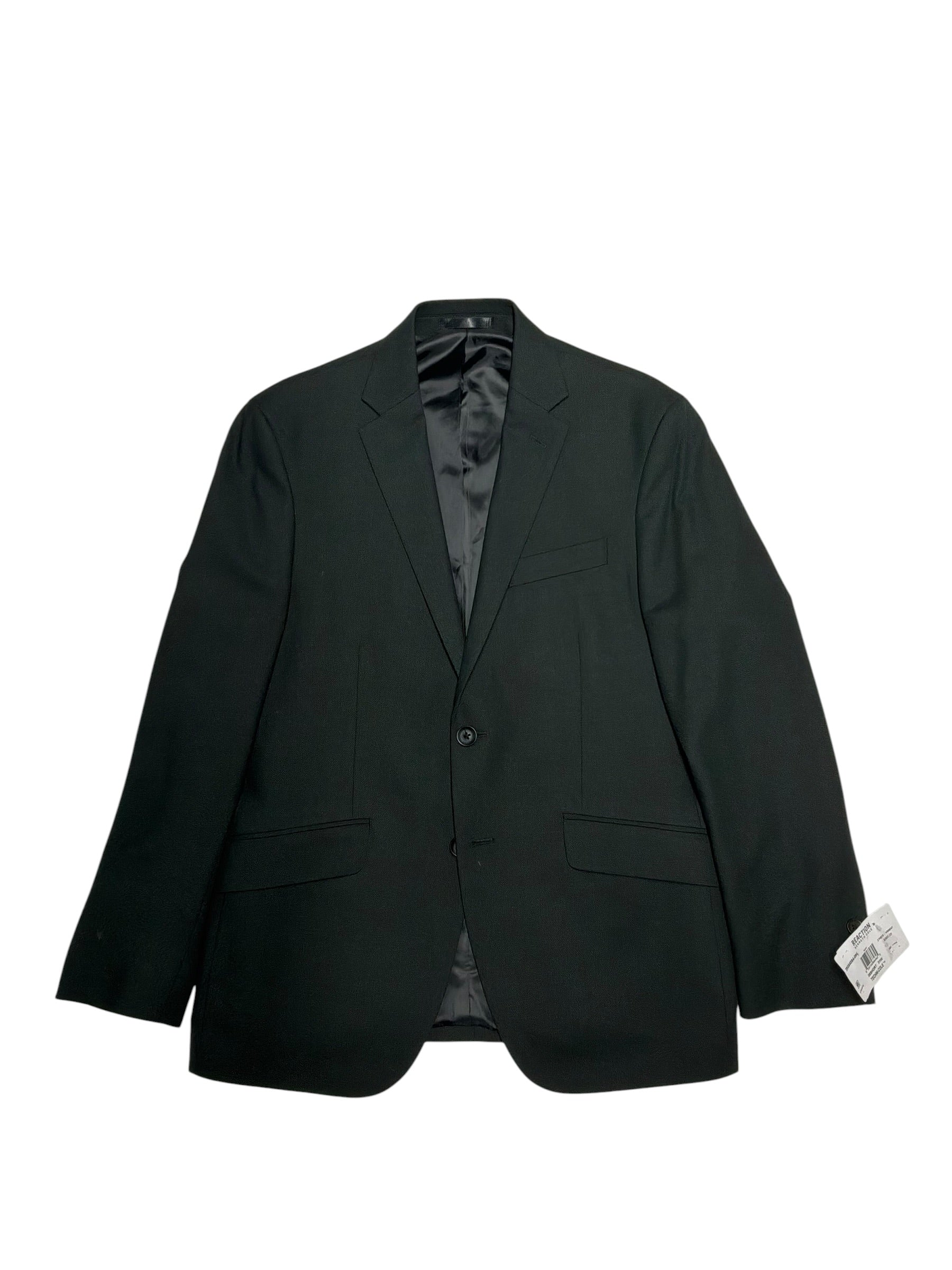 Kenneth Cole Mens Slim fit Suit Jacket Blazer 38 S Dark Green Solid Stretch