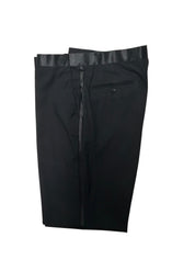 Adam Baker Mens Regular fit 2 Piece Tuxedo Suit 44 R / 38 Waist Black Solid