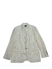 Club Room Mens Regular fit Sport Coat Blazer Large Linen Floral Beige