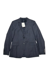 Theory Mens Slim fit Gansevoort Sport Coat Blazer 38 R Navy Blue Plaid