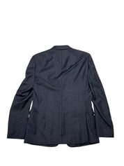 Theory Mens Slim fit Gansevoort Sport Coat Blazer 38 R Navy Blue Plaid