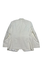 Tayion Collection Mens Regular fit Sport Coat Blazer 40 S White Linen Cotton