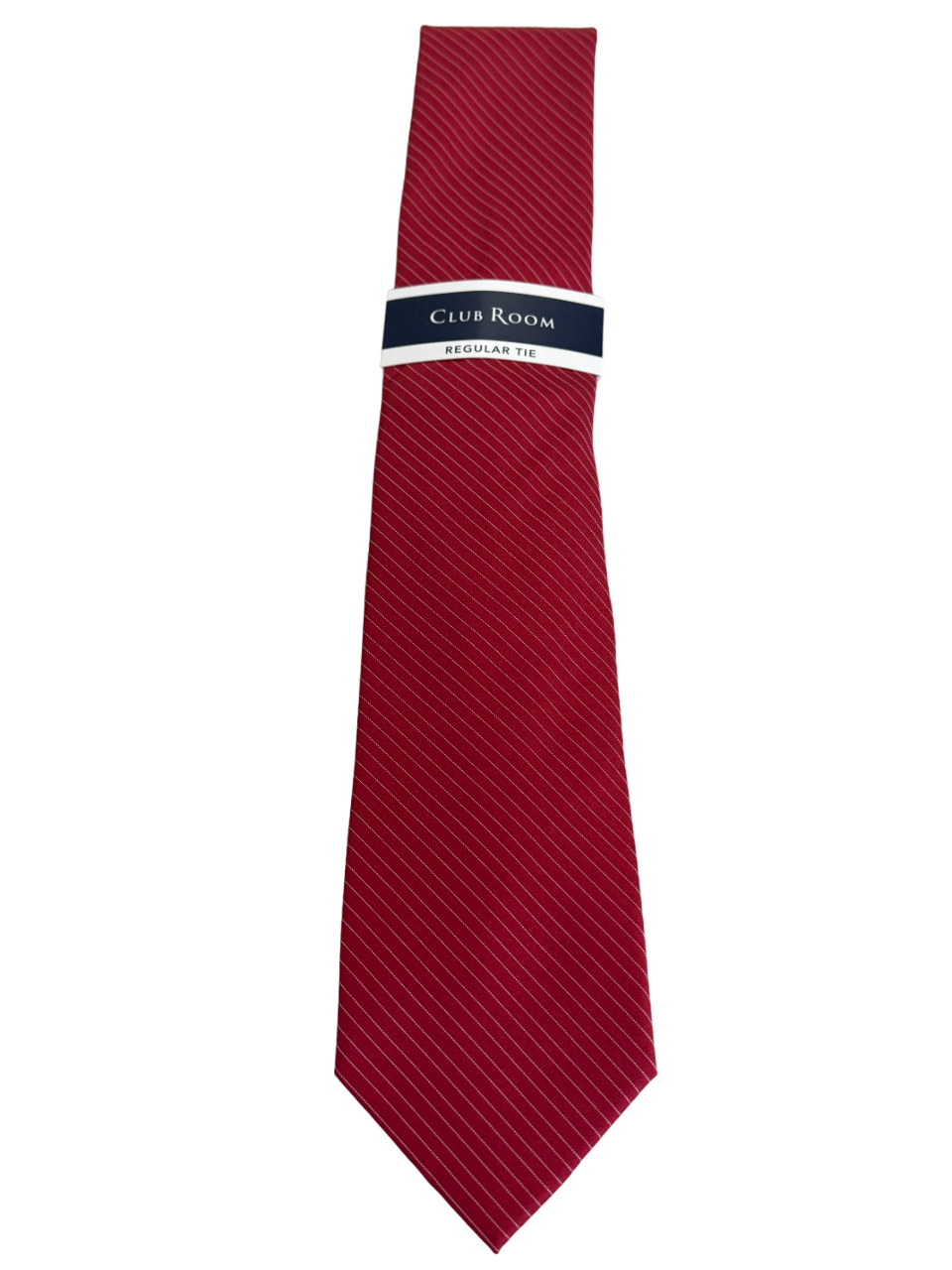 Club Room Mens Red Diagonal Stripe Necktie Tie