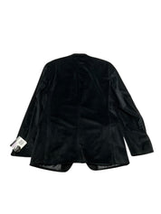 Bar Iii Mens Slim fit Velvet Sport Coat Blazer 46 R Black Solid Stretch