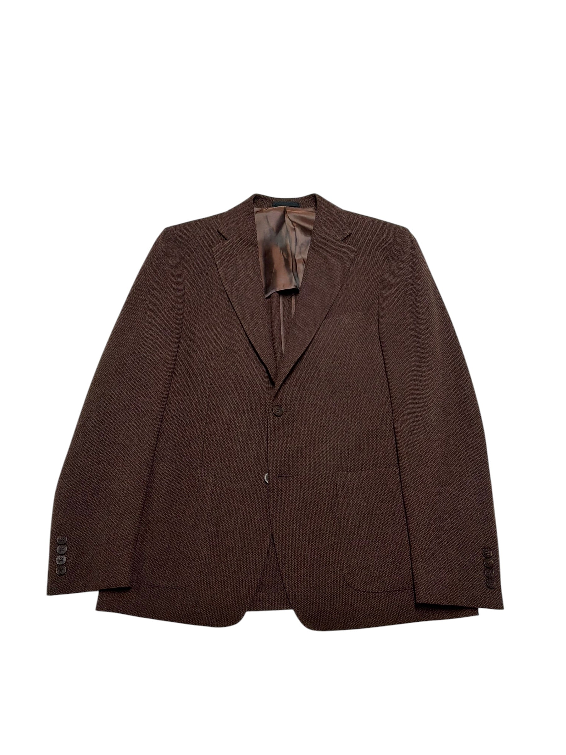 Calvin Klein Mens Slim fit Knit Sport Coat Blazer 42 R Burgundy Red Solid