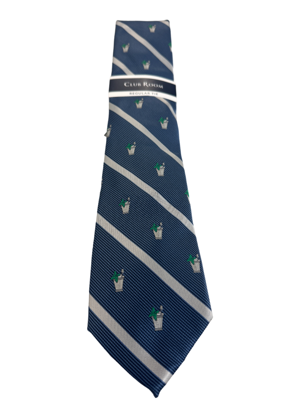 Club Room Mens Mint Julep Conversation Navy Blue Necktie Tie
