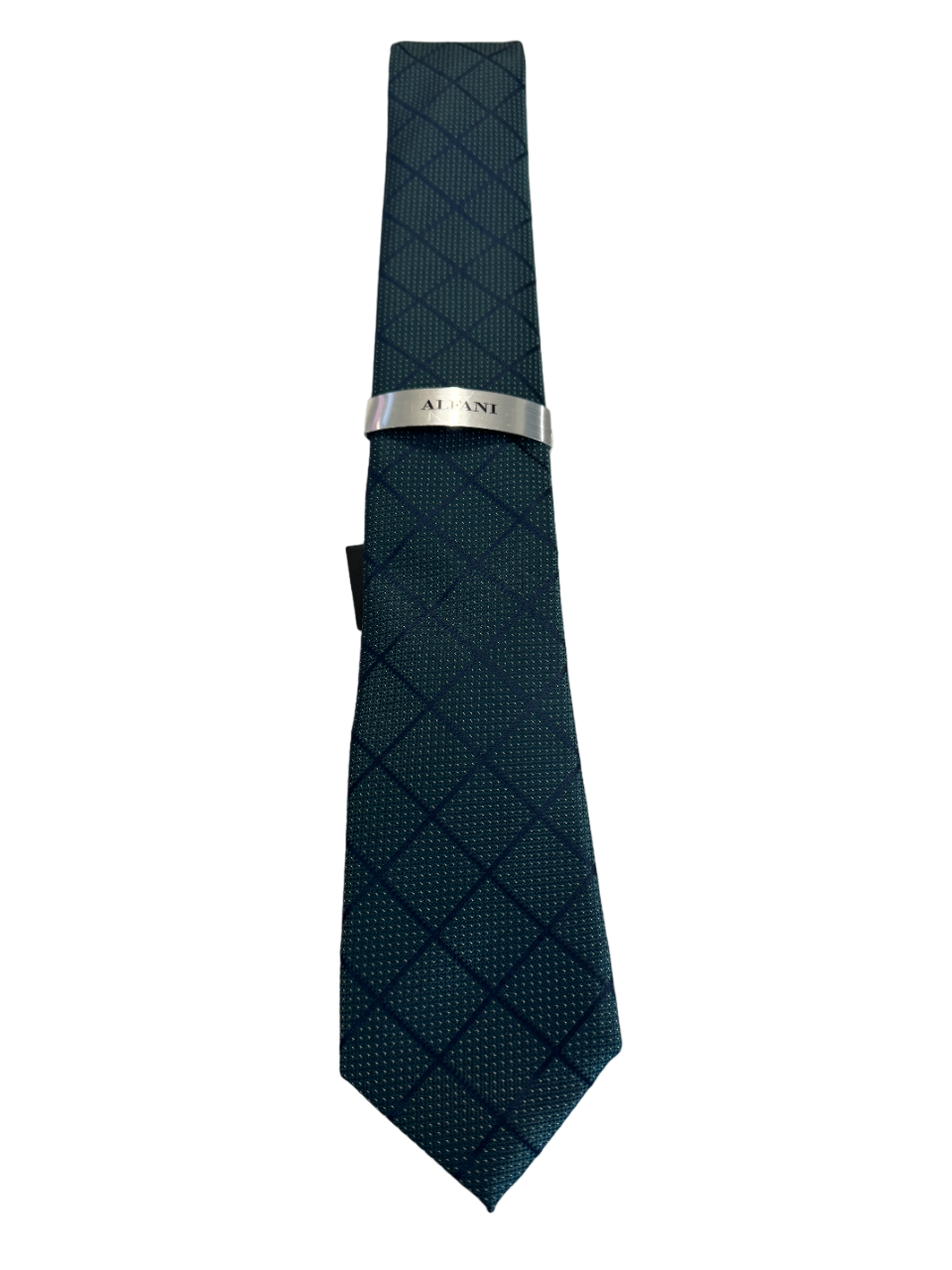 Alfani Men's Sussex Pane Tie Necktie Hunter Green