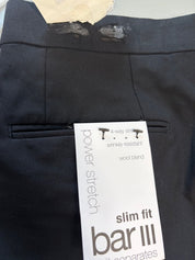 Bar Iii Mens Slim fit Dress Pants 29 / 30 Black Solid Stretch