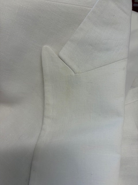 Bar Iii Mens Slim fit Double Breasted Suit Jacket Blazer 44 R White Stretch