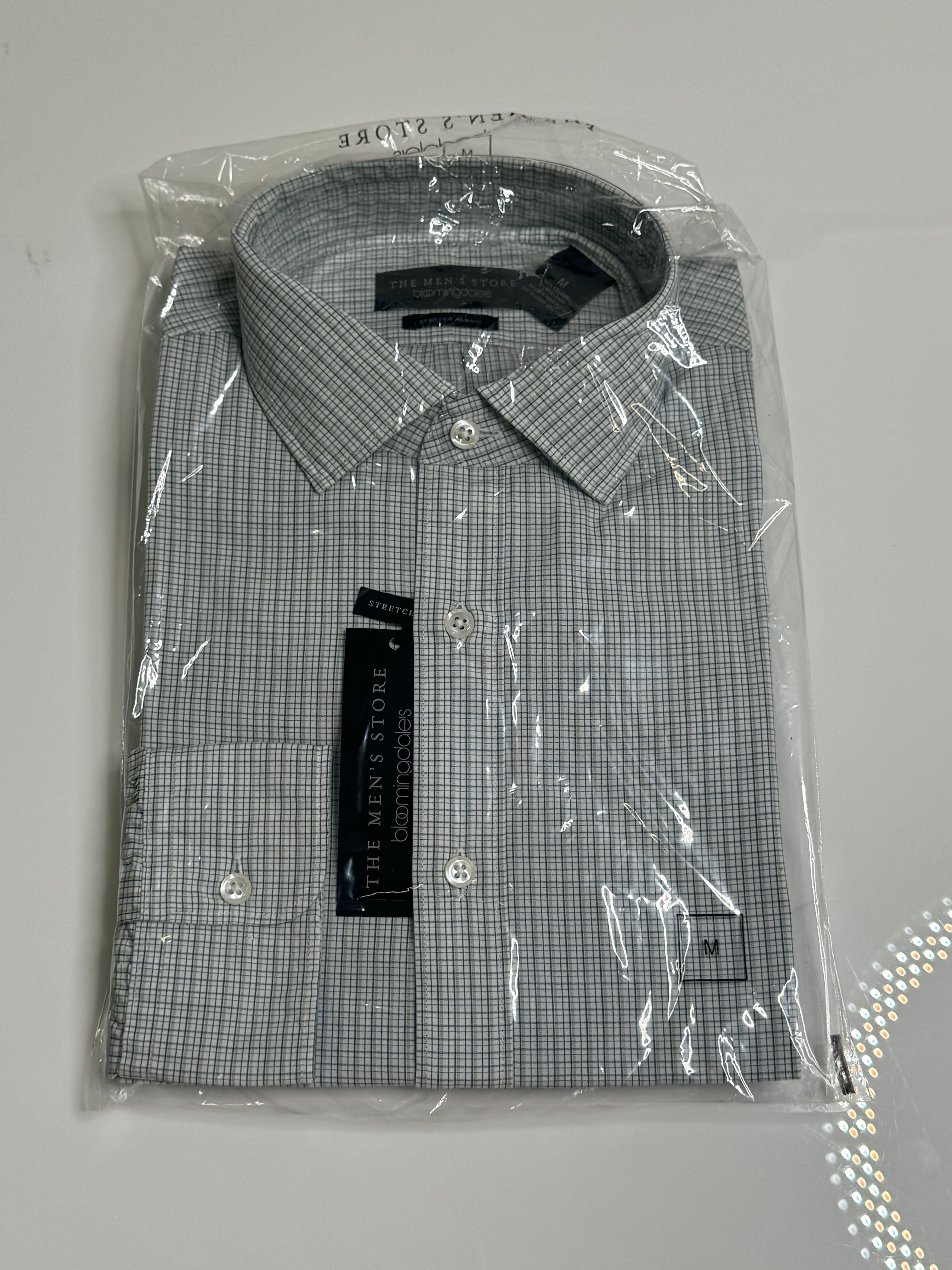 The Mens Store   Stretch Slim Fit Button Dress Shirt Large Green