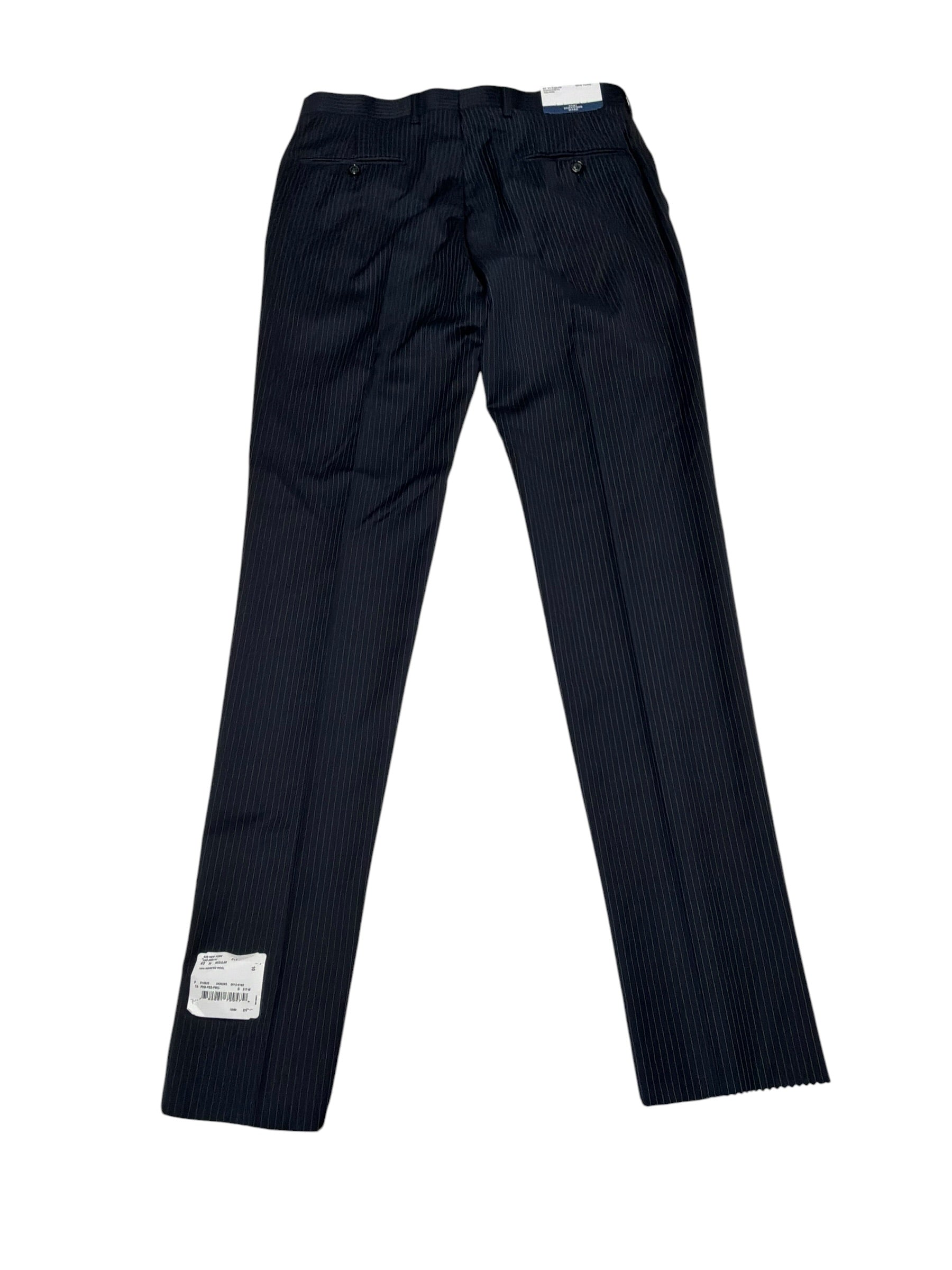 Hart Schaffner Marx Mens Classic fit Suit 42 L / 36 Waist Navy Blue Striped