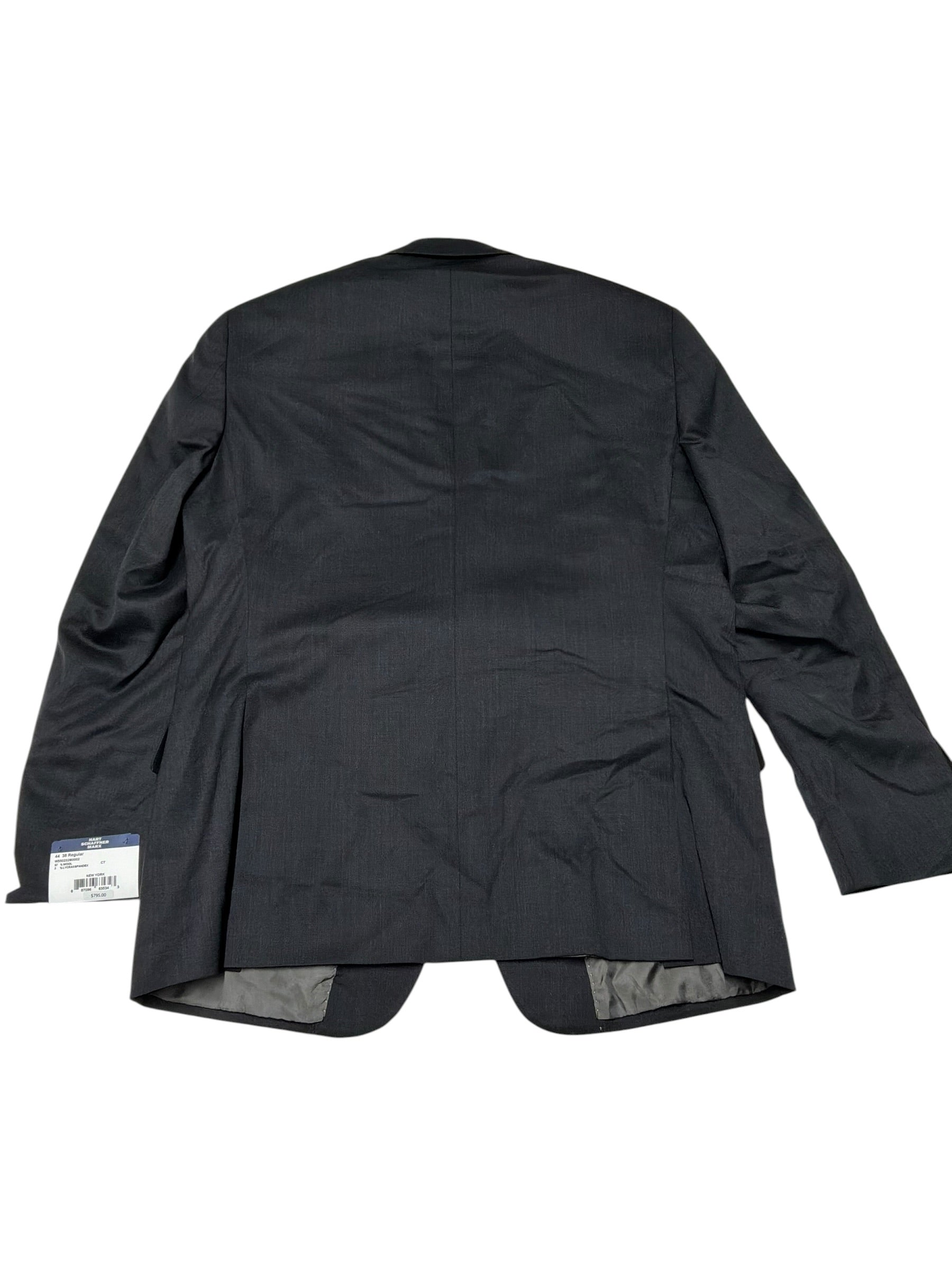 Hart Schaffner Marx Mens Regular fit 2 Piece Suit 44 R / 38 Waist Charcoal Grey