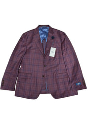 Hart Schaffner Marx Mens Regular fit Sport Coat Blazer 42 S Purple Plaid