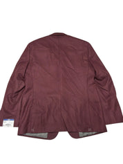 Hart Schaffner Marx Mens Regular fit Sport Coat Blazer 48 L Red Solid