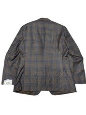 Hart Schaffner Marx Mens Regular fit Sport Coat Blazer 42 R Brown Blue Plaid