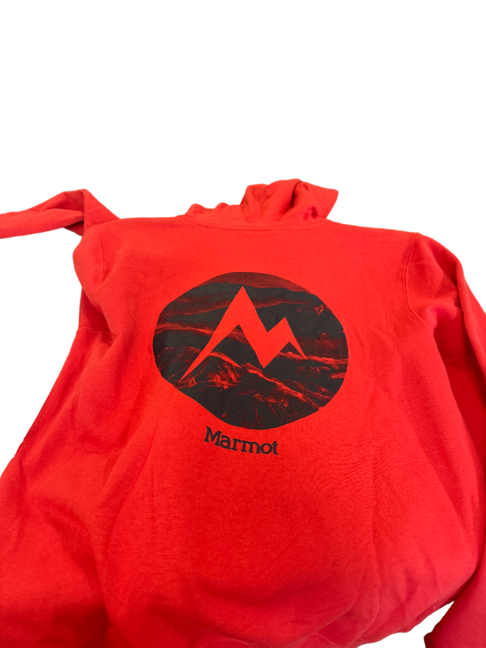 MARMOT Mens Marmot M Dot Hoodie Sweatshirt Small Red