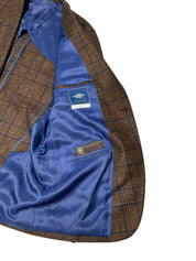 Hart Schaffner Marx Mens Regular fit Sport Coat Blazer 48 R Brown Plaid