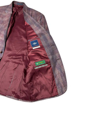 Hart Schaffner Marx Mens Regular fit Sport Coat Blazer 44 R Pink Plaid Bamboo