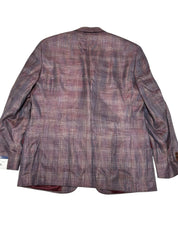 Hart Schaffner Marx Mens Regular fit Sport Coat Blazer 44 L Pink Plaid Bamboo