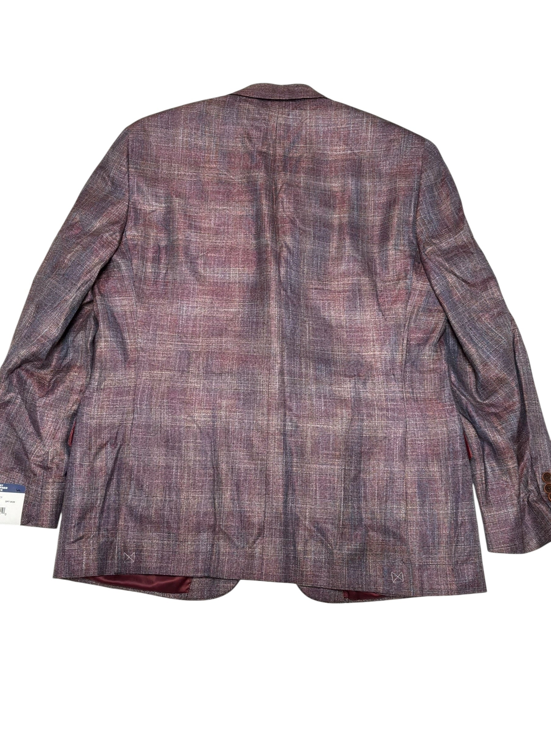 Hart Schaffner Marx Mens Regular fit Sport Coat Blazer 44 L Pink Plaid Bamboo