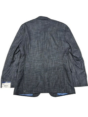 Hart Schaffner Marx New York Crosshatch Regular Fit Sport Coat 40 R Dark Wool