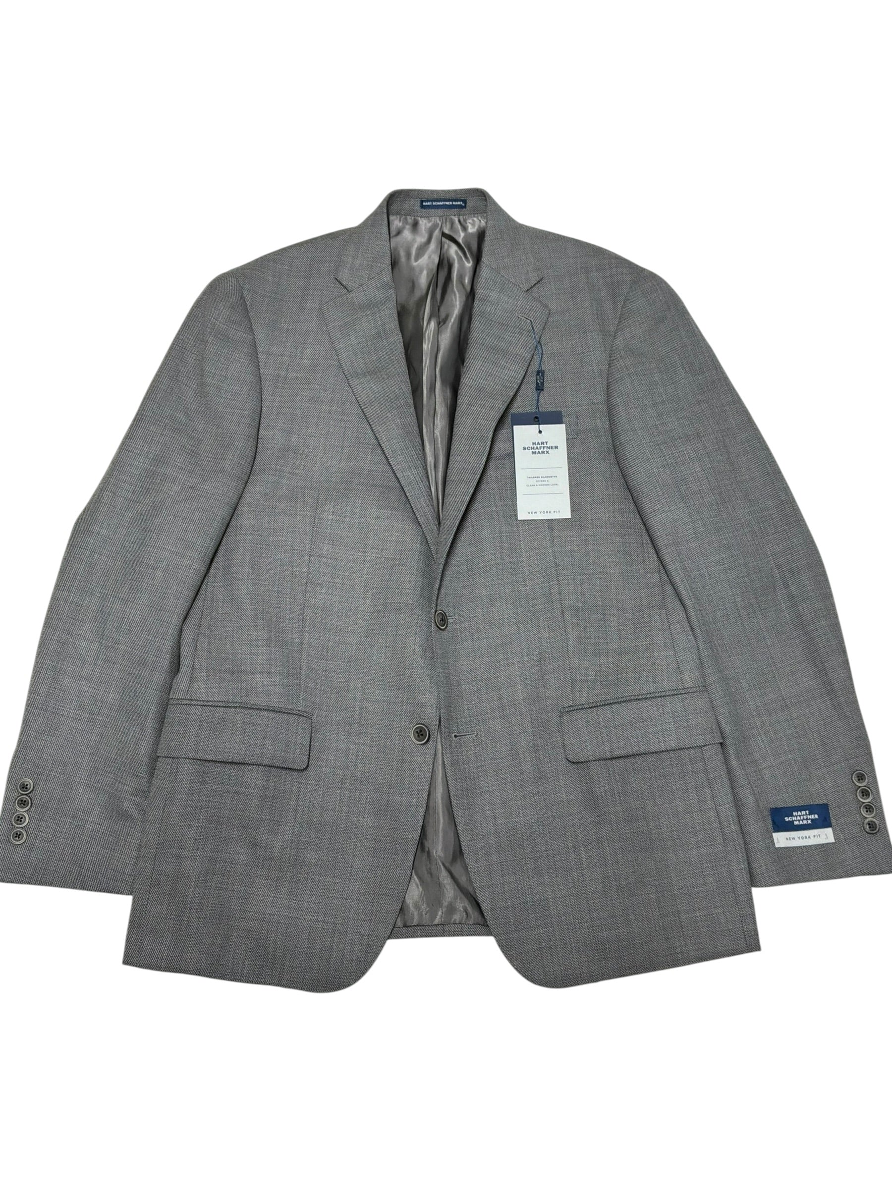 Hart Schaffner Marx Mens Regular fit Sport Coat Blazer 40 R Light Grey Wool
