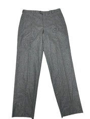 Hickey Freeman Mens Regular fit 2 Piece Flannel Suit 44 R / 38 Waist Grey Wool