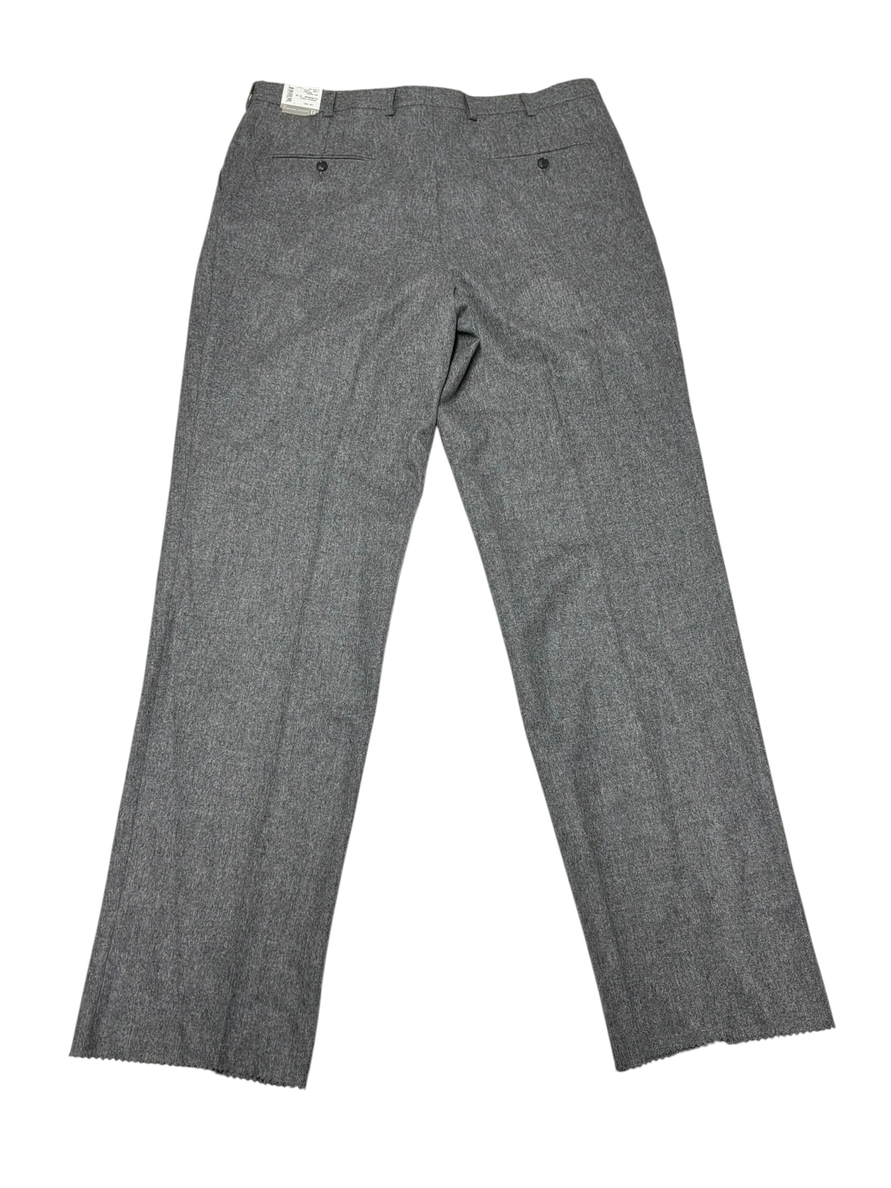 Hickey Freeman Mens Regular fit 2 Piece Flannel Suit 44 R / 38 Waist Grey Wool