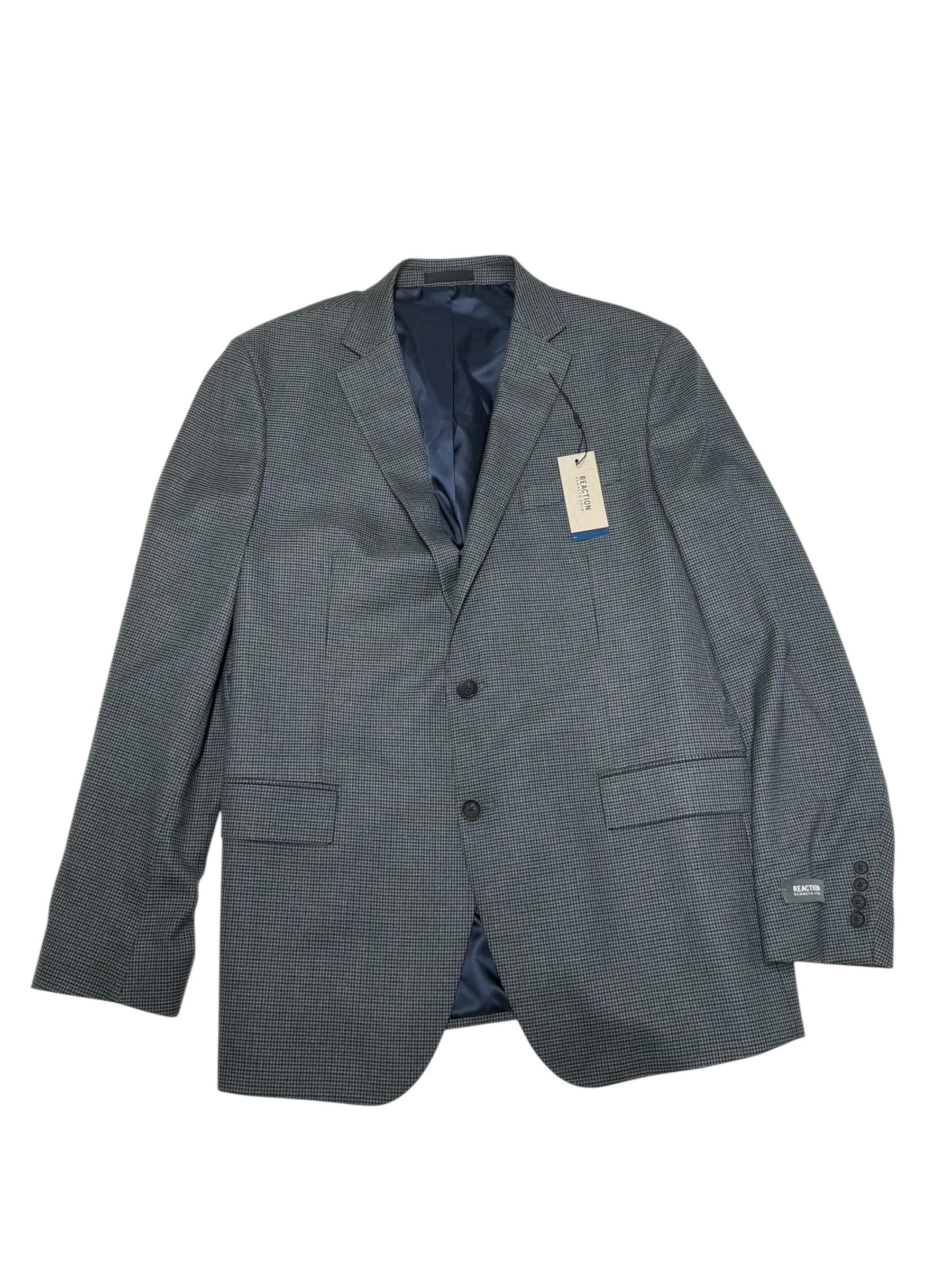 Kenneth Cole Reaction Mens Slim fit Sport Coat Blazer 42 S Gray Check