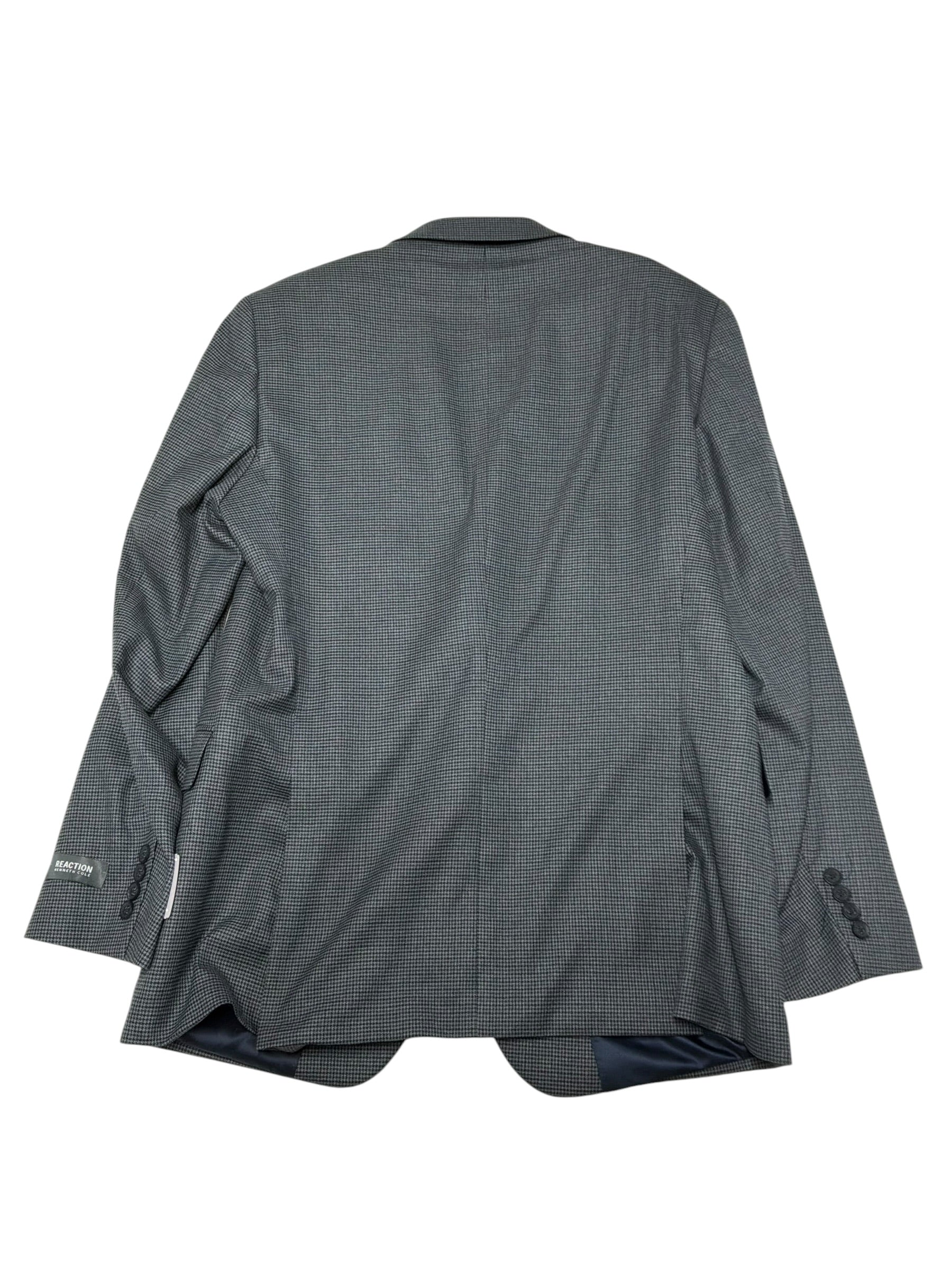 Kenneth Cole Reaction Mens Slim fit Sport Coat Blazer 44 L Gray Check