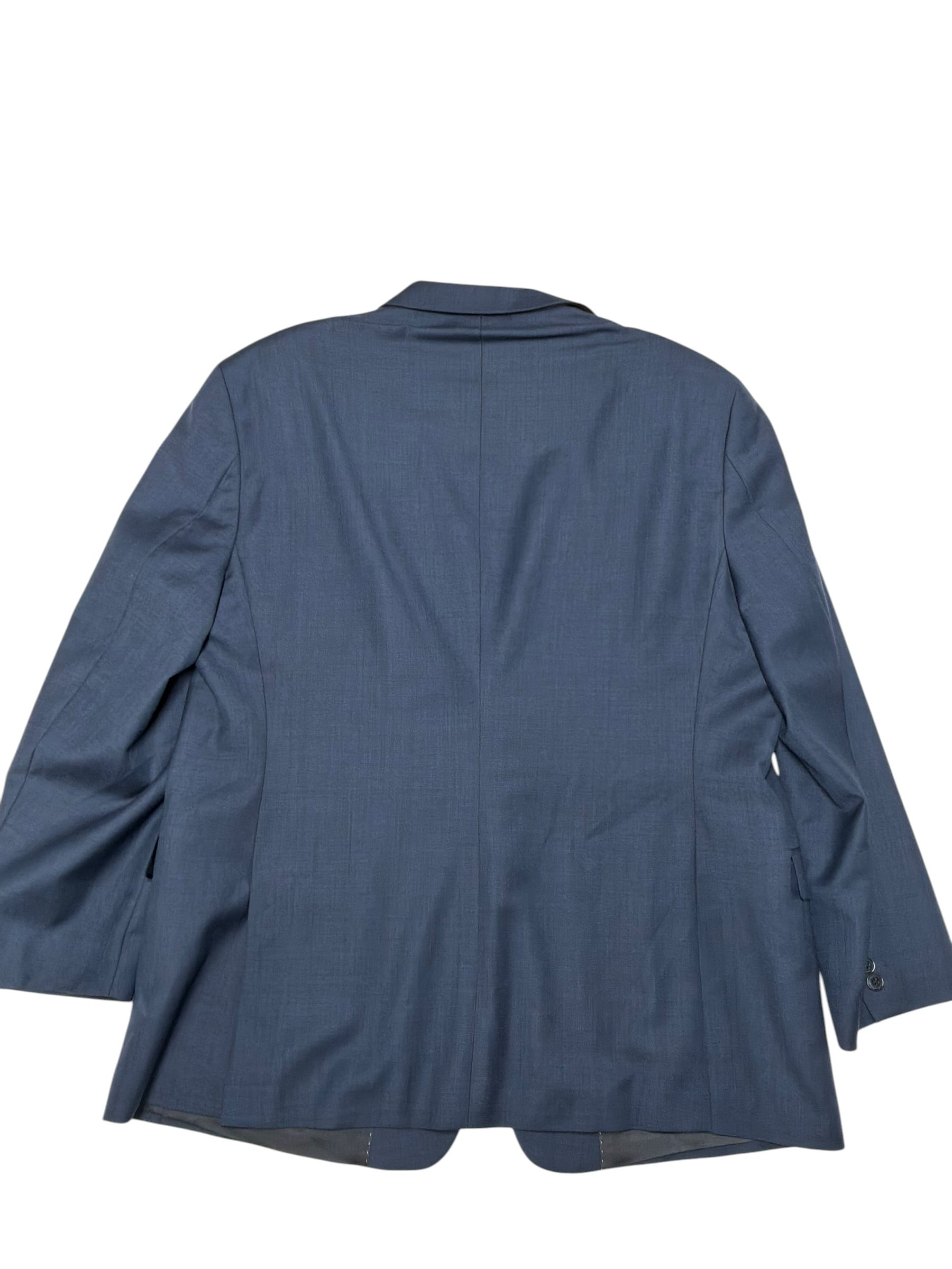 Tommy Hilfiger Mens Modern fit Sharkskin Suit Jacket Blazer 48 R Blue Solid Wool