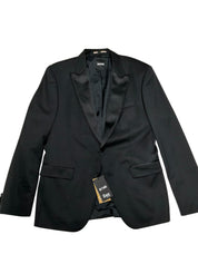 Hugo Boss Mens Slim fit Tuxedo Jacket Blazer 42 R Black Solid