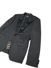 Hugo Boss Mens Slim fit Tuxedo Jacket Blazer 42 R Black Solid
