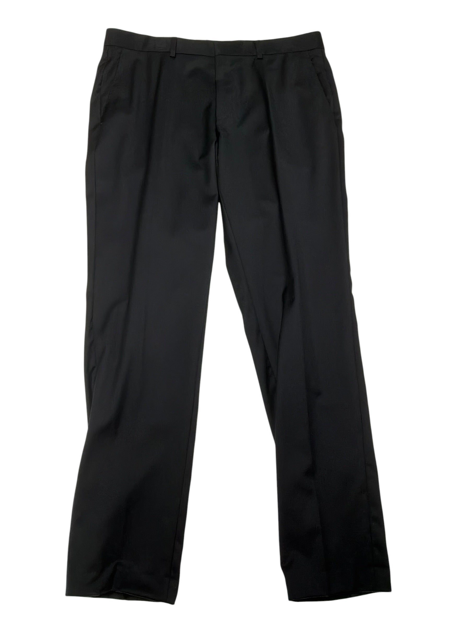 Hugo Boss Mens Slim fit Wool 2 Piece Suit 42 S Pants 34 / 29 Black Solid