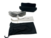 BALENCIAGA Men's Fashion Show 90s Oval 83mm Geometric Sunglasses In Shiny Black