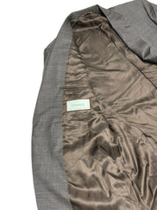 Canali Siena Sharkskin Regular Fit Suit Jacket Blazer US 40r EU 50R Brown Wool