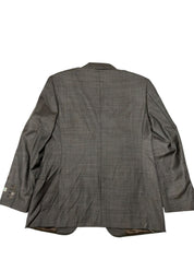 Canali Siena Sharkskin Regular Fit Suit Jacket Blazer US 40r EU 50R Brown Wool