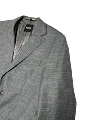 Hugo Boss Mens Slim fit Hutson Sport Coat Blazer 38 R Gray Solid