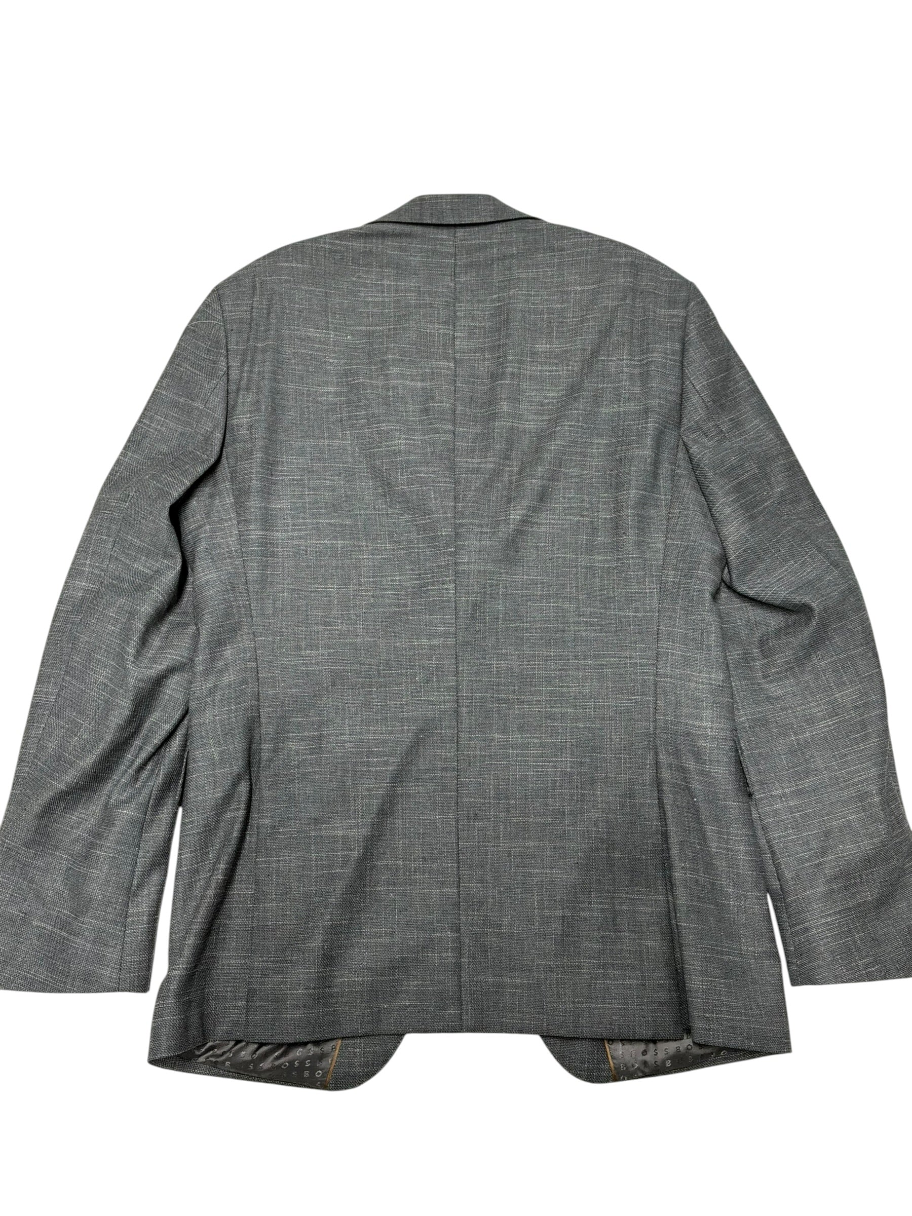 Hugo Boss Mens Slim fit Hutson Sport Coat Blazer 38 R Gray Solid