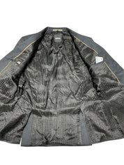 Hugo Boss Mens Huge/Genius Twill Slim fit Suit Jacket Blazer 38 S Dark Grey