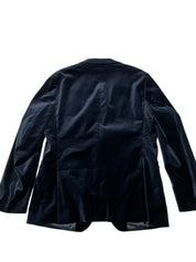 Reiss Mens Slim fit Velvet Sport Coat Blazer 44 R Navy Blue Solid