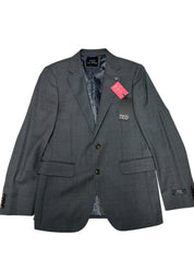 Ted Baker Mens Modern fit Wool Suit Jacket Blazer 46 L Gray Birdseye