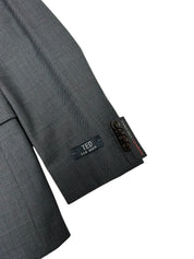 Ted Baker Mens Modern fit Wool Suit Jacket Blazer 46 L Gray Birdseye