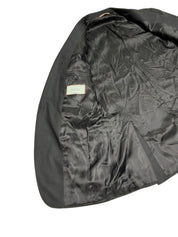 Canali Capri Black Textured Solid Slim Fit Suit Jacket Blazer 42L Black