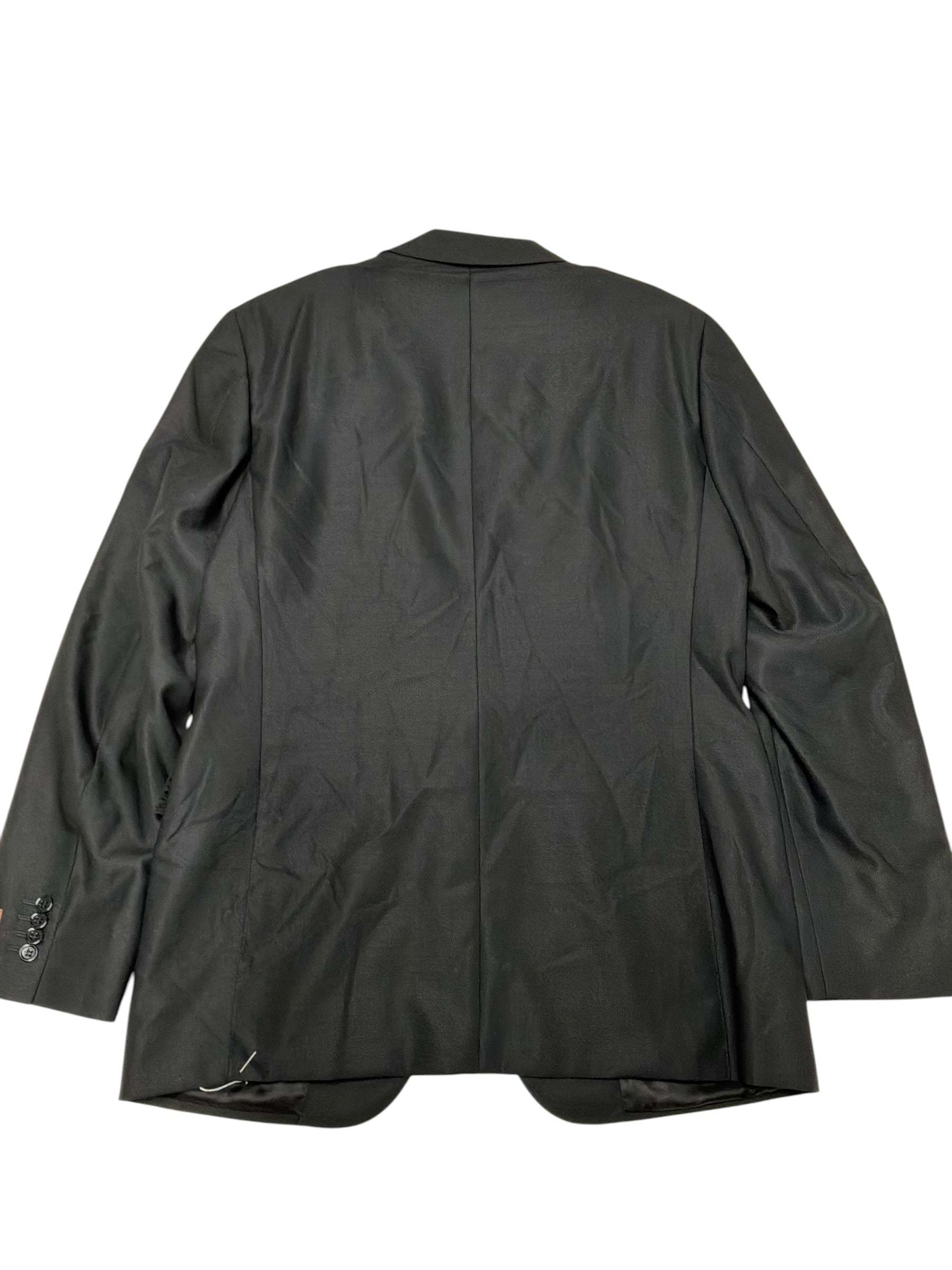 Canali Capri Black Textured Solid Slim Fit Suit Jacket Blazer 42L Black