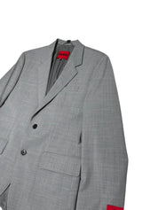 Hugo Boss Mens Slim fit Suit Jacket Blazer 46 R Grey Solid