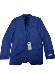 Canali Capri Wool, Silk & Linen Melange Slim Fit Suit Jacket Blazer 40 L Blue