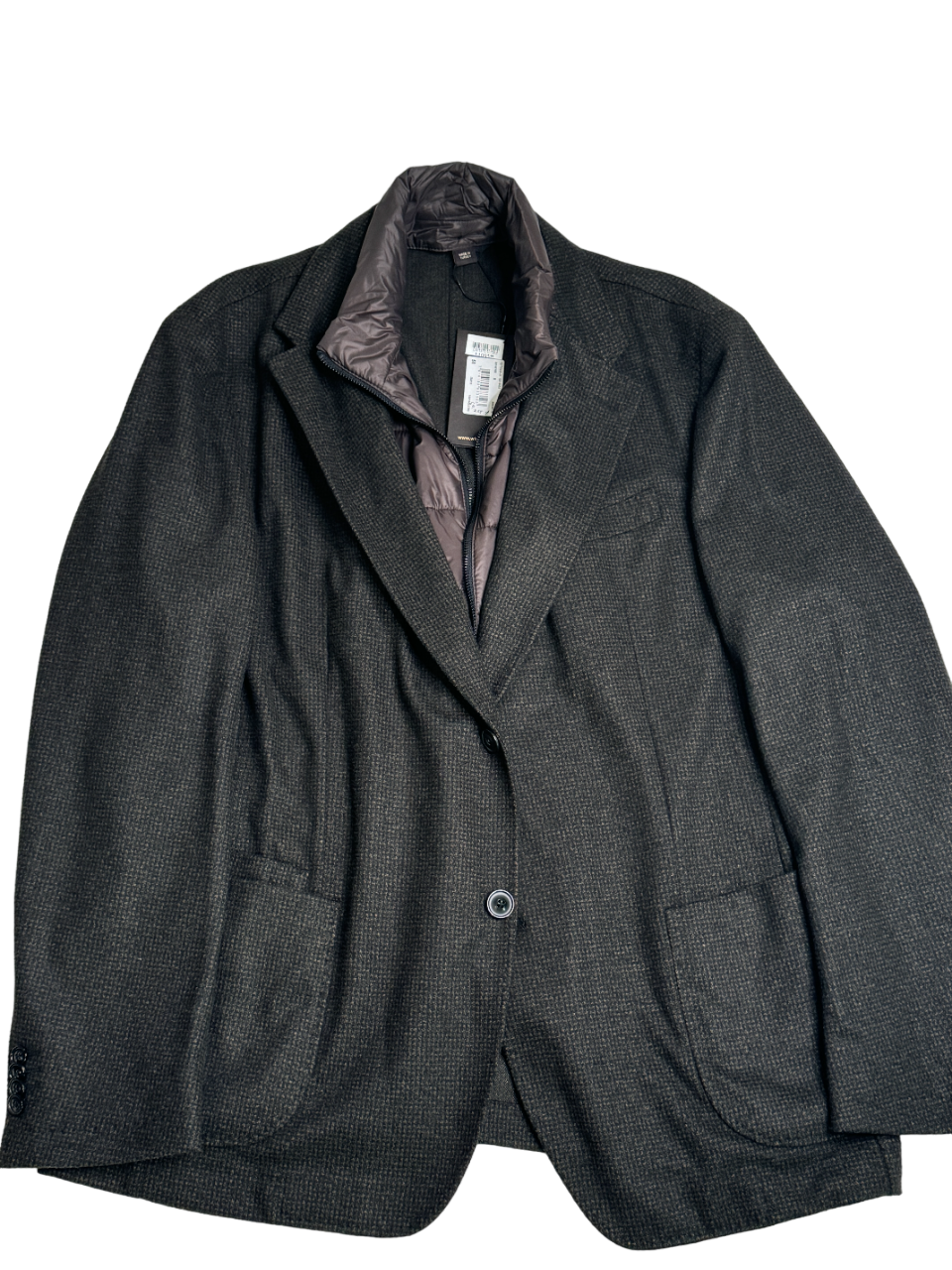 Windsor Mens Triest Wool Blazer Sport Coat EU 58R US 48R Zip Out Bib Drk Green
