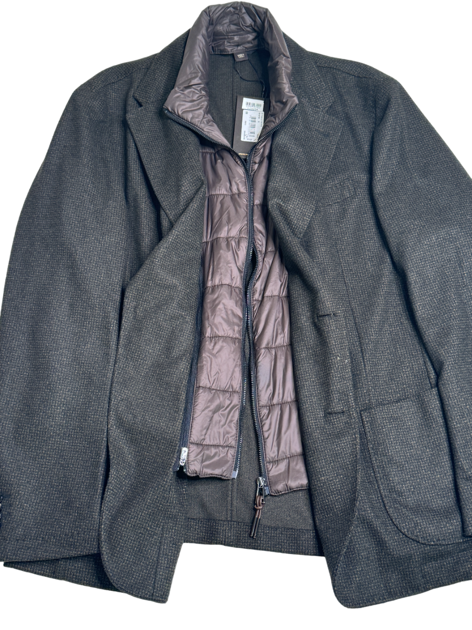 Windsor Mens Triest Wool Blazer Sport Coat EU 58R US 48R Zip Out Bib Drk Green